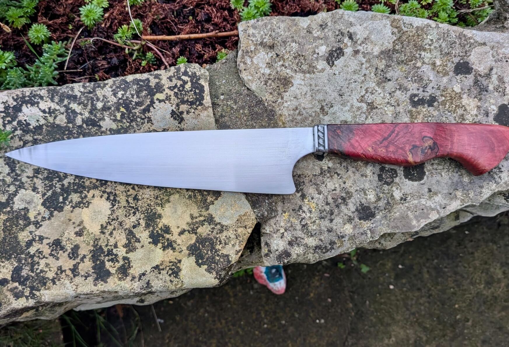 Laser chef knife blade detail