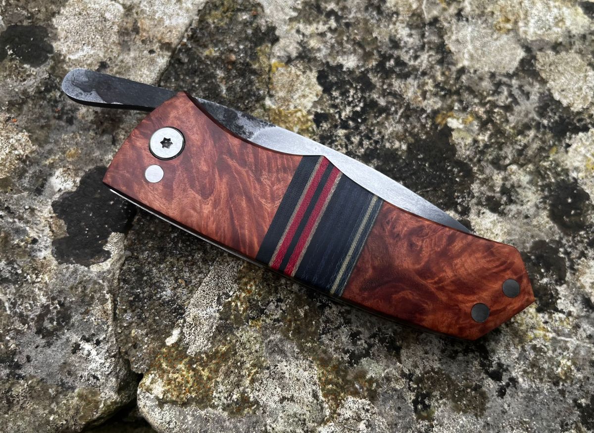 Sunfish friction folder closed showing segmented handle